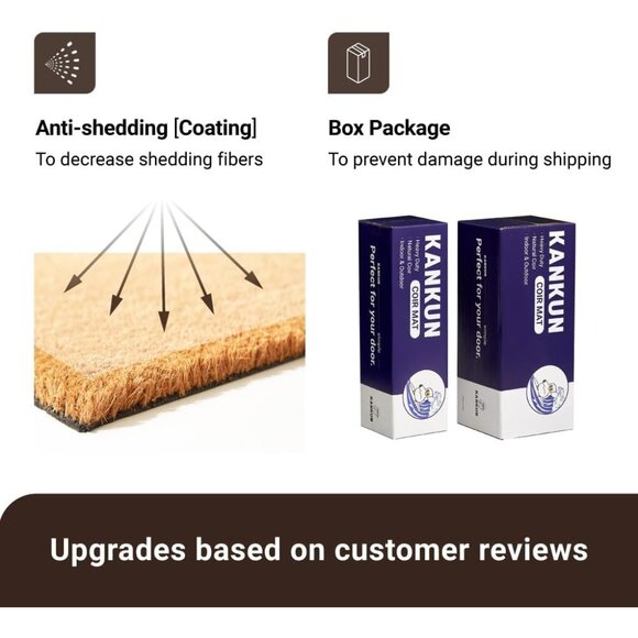 17" X 30" Merry Christmas Coco Coir Welcome Door Mat With Heavy Duty Backing - Picture 5 of 9